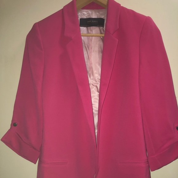 Zara Hot Pink Blazer Jacket, Size XS - Picture 4 of 7